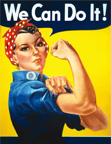 Jahrgang Poster mit Rosie The Riveter