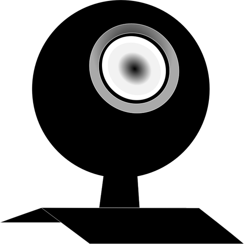 Blanco y negro webcam gráficos vectoriales