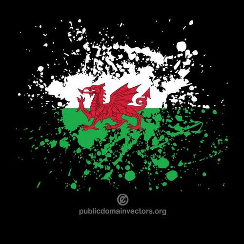Flagget til Wales i blekk sprut