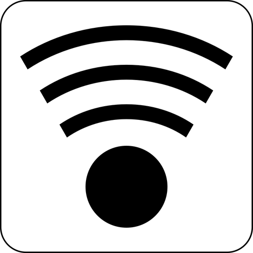 Vektor-Illustration von schwarzen und weißen wireless-Symbol