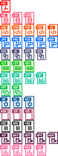 Windows 8 כאילו סמלי קבצים וקטור אוסף