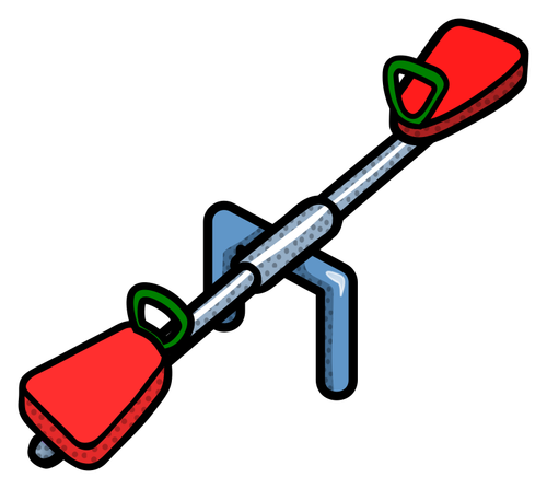 着色されたライン アート シーソーのベクトル画像