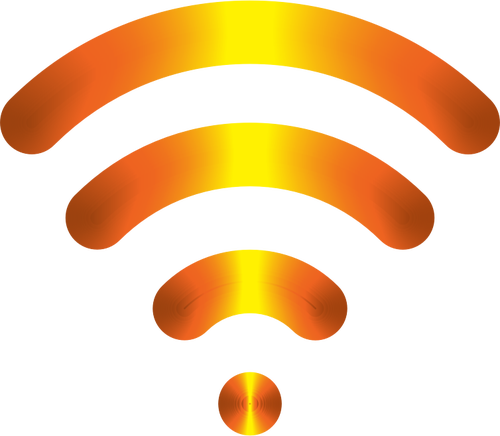 Yellow wireless icon