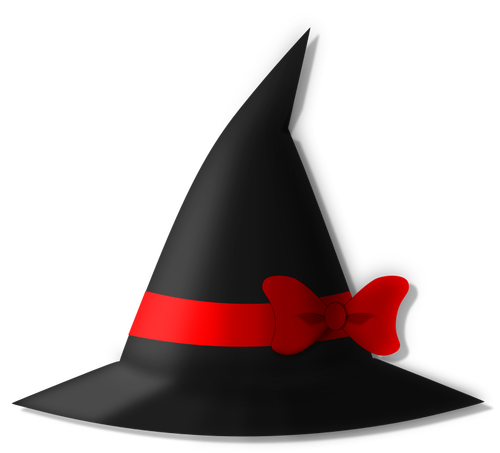 Hat with red ribbon