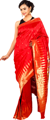 Woman in red sari