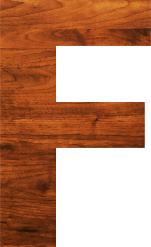 Alfabeto di legno di struttura F