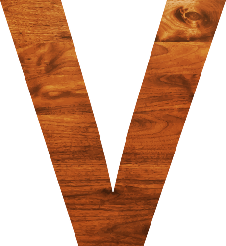 Woode lettera V