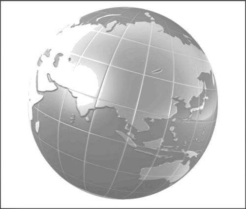 World globe on white background vector graphics