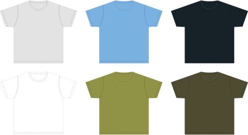 XL-formaat lege t-shirt sjabloon vector tekening