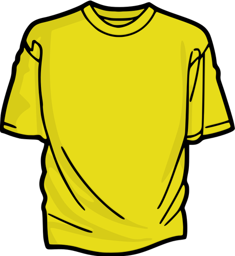 Yellow t-shirt vector graphics