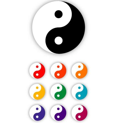 Yin and yang vector pack