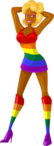Danzatrice esotica LGBT