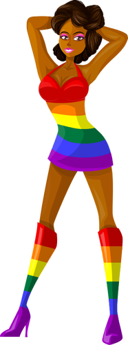 LGBT colors on a stripper