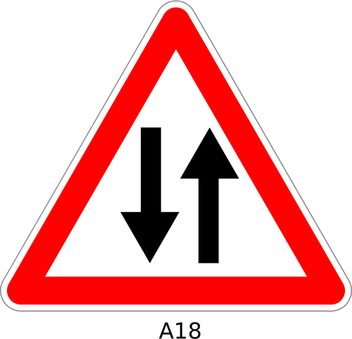 Two way traffic sign