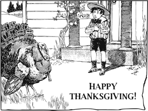 Happy Thanksgiving kaart vectorillustratie