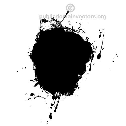 Gráficos del vector salpicaduras de tinta negra