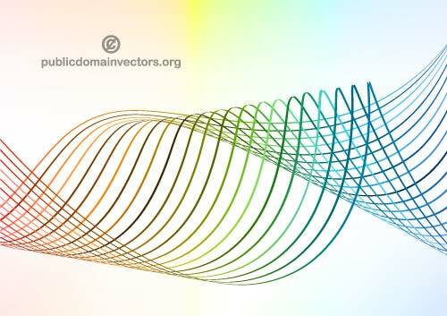 Des lignes ondulées colorées des graphiques vectoriels