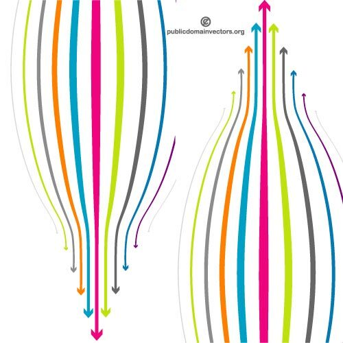 Abstracte achtergrond met kleurrijke pijlen