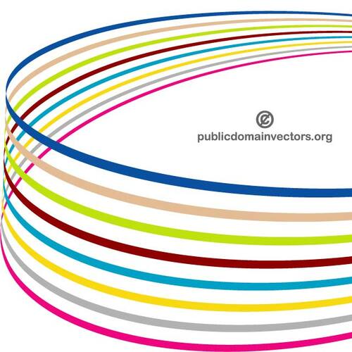 Les lignes colorées courbes vectorielles