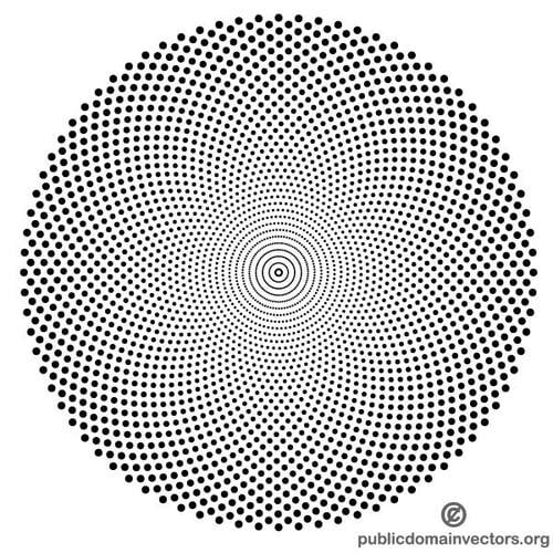 Dotted black shape vector