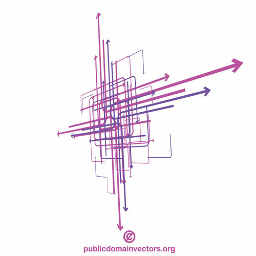 Lignes abstraites avec des pointes de flèche