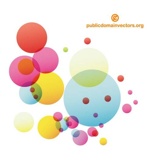 Gráficos de vetor de bolhas coloridas