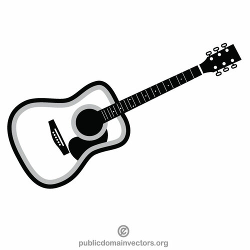 Akustische Gitarre-ClipArt-Grafik