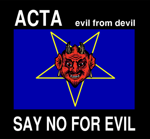 ACTA kötü vektör işareti