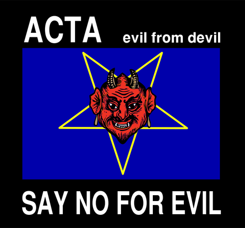 ACTA onda vector tecken