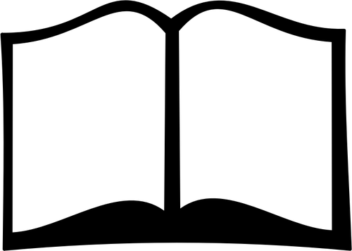 Zwart-wit open boek vector illustraties