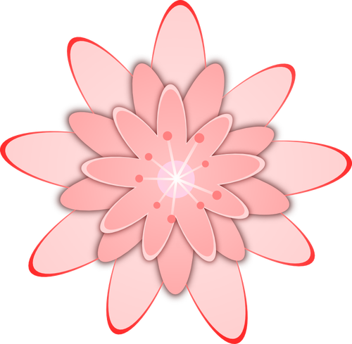 Pink flower vector drawing