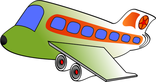 Cartoon image of a passenger plane