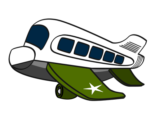 Military airplane cartoon vector