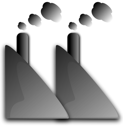工厂的烟囱矢量图形