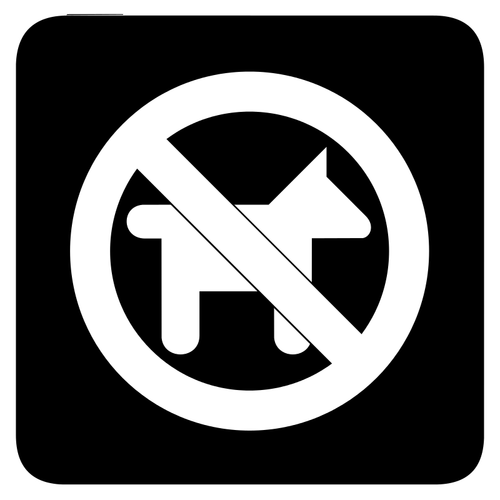 Geen honden pictogram vectorillustratie