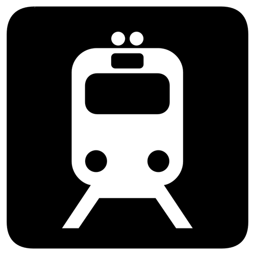 Трамвайные станции знак Векторный рисунок