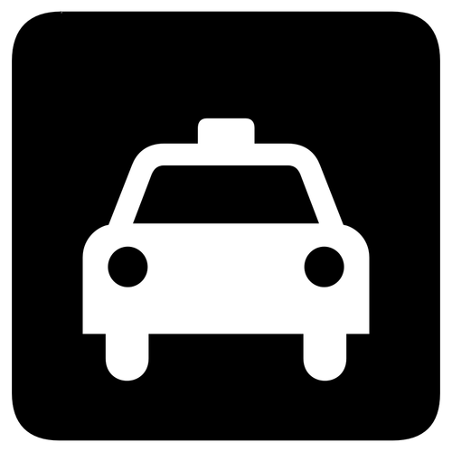 Taxi signo vector clip art