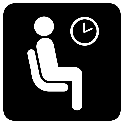 Waiting room sign vector clip art