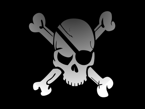 Piraten Fahne Vektor-Bild