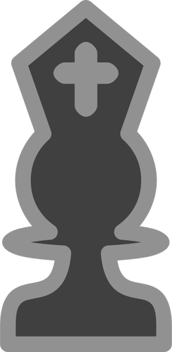 Grafică vectorială episcop figura şah negru