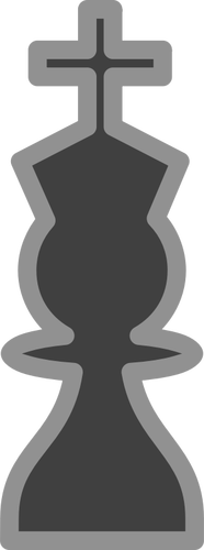 Vector de la imagen del ajedrez oscura figura rey