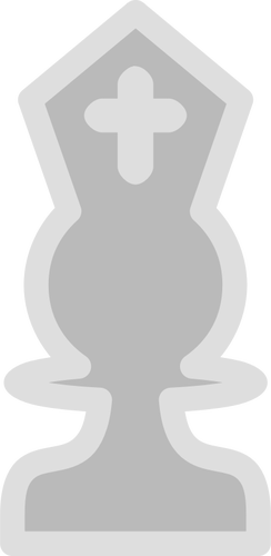 Vector graphics of light chess figure bishop