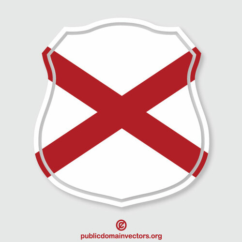 Alabama-Flagge heraldischen Schild