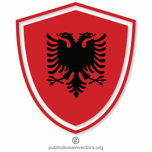 Albansk flagg crest