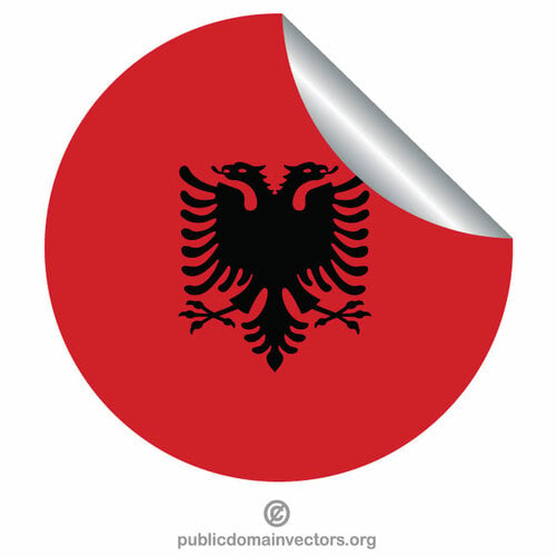 Naklejka peelingowa z flagą albańską