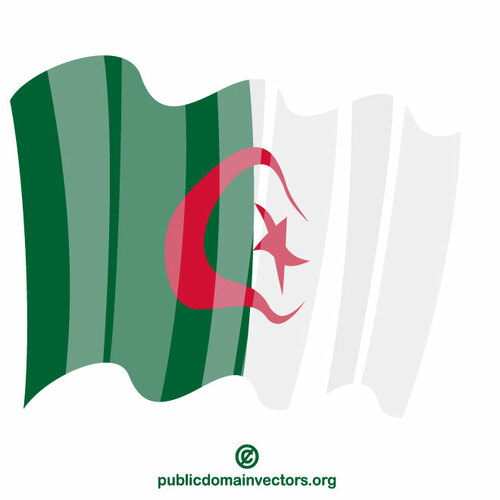 Schwenkende Flagge Algeriens