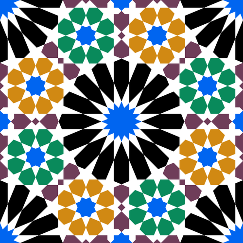 Alhambra ţiglă vectorul imagine