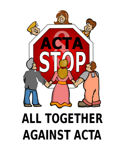 Векторная иллюстрация остановить ACTA