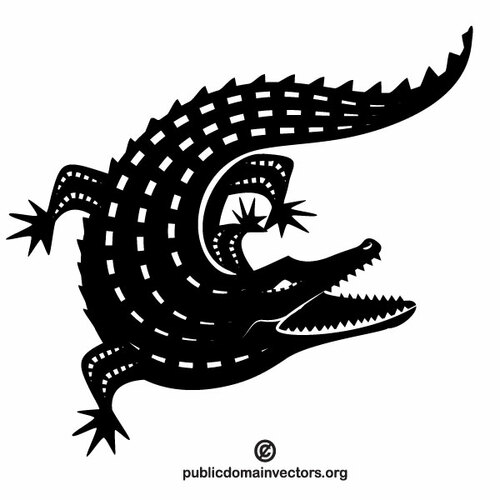 Alligator vector silhouette