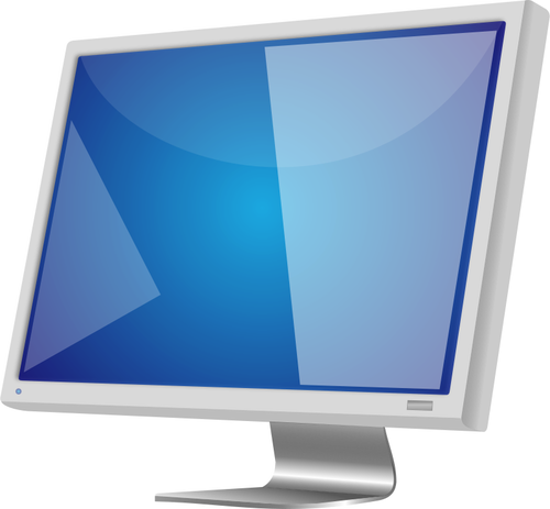 Grau-LCD-Monitor-Vektor-Bild